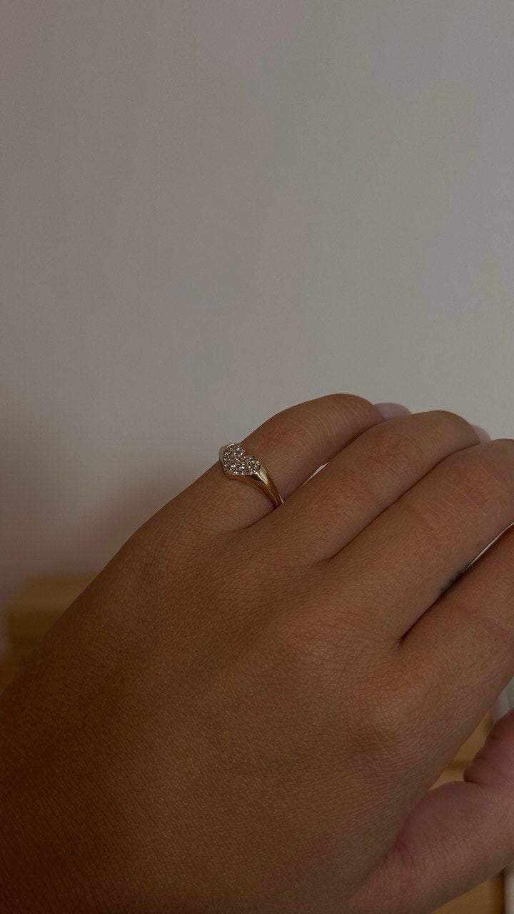 Or ring 14k gold & diamonds