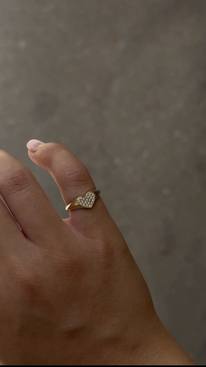 Or ring 14k gold & zircons
