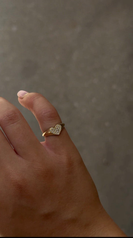 Or ring 14k gold & zircons