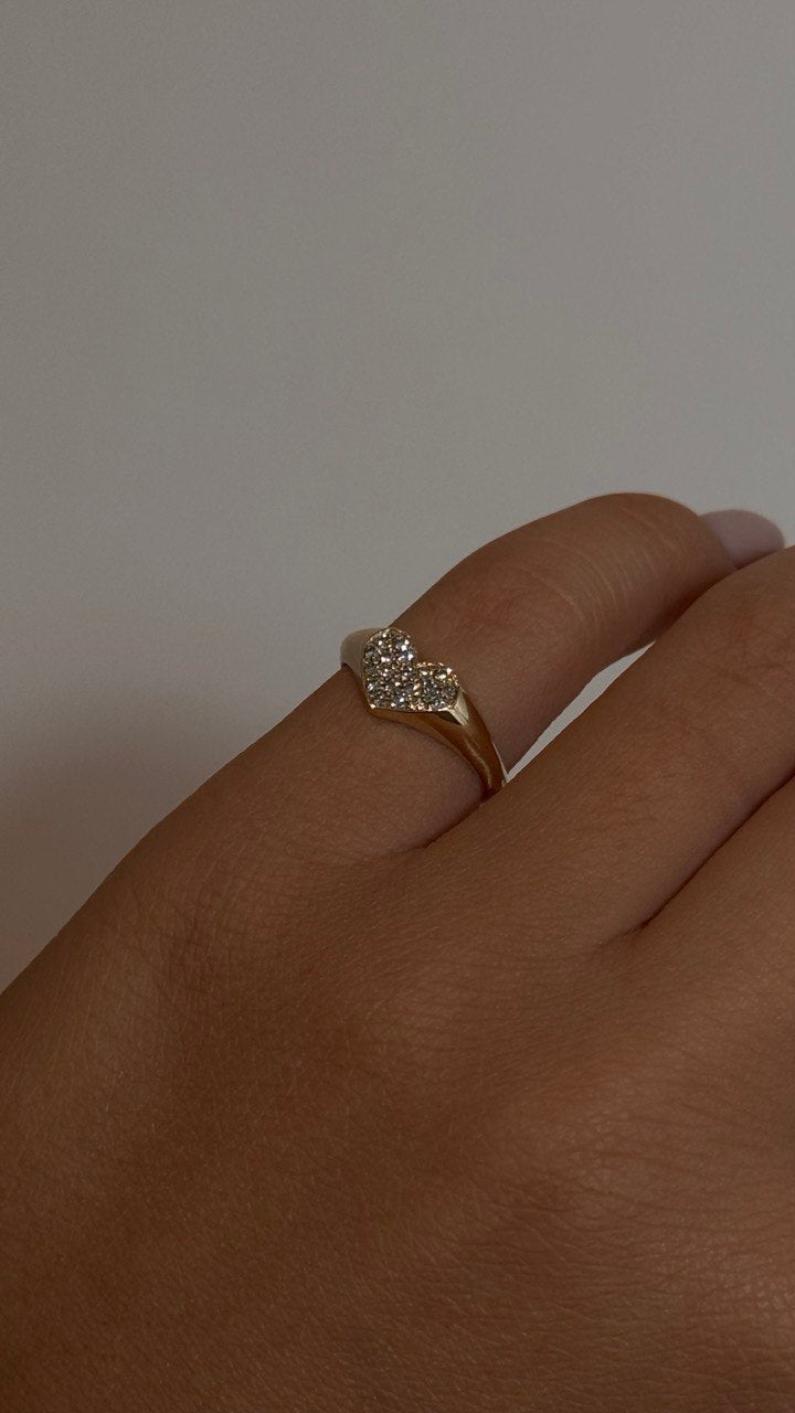 Or ring 14k gold & diamonds