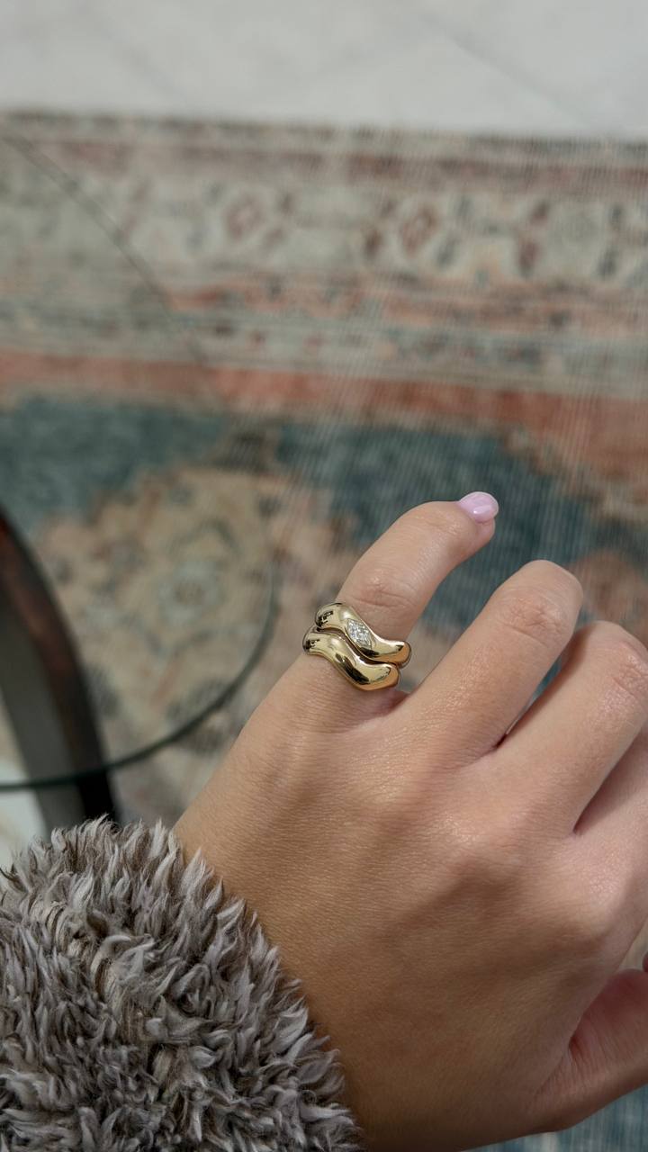 DOUBLE Vivian ring - 14K Gold