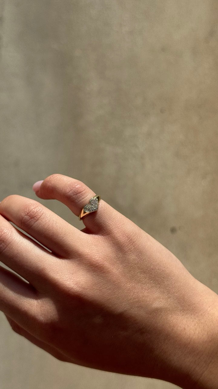Or ring 14k gold & diamonds