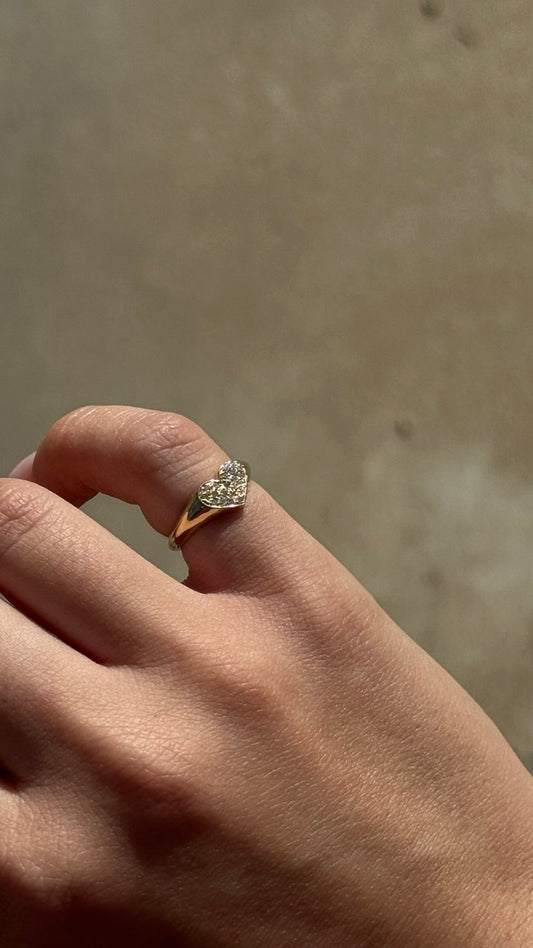 Or ring 14k gold & diamonds