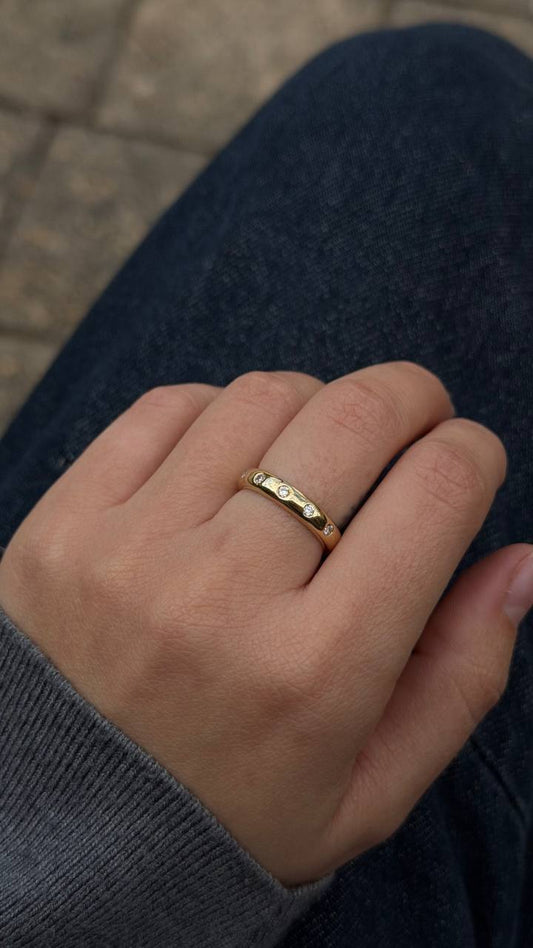 Milky Way ring - 14K gold
