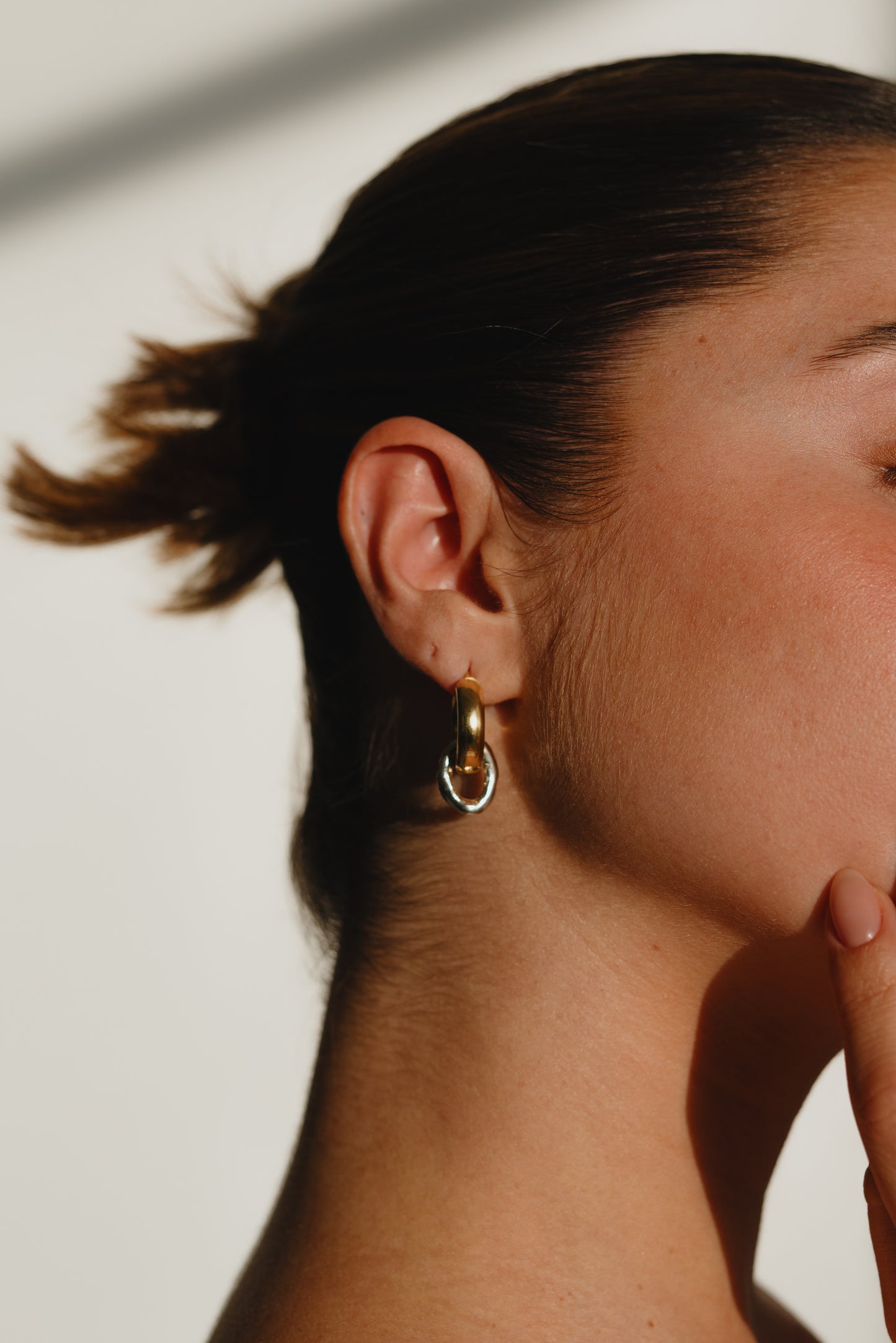 Bombai Gold Earrings - MIX SILVER