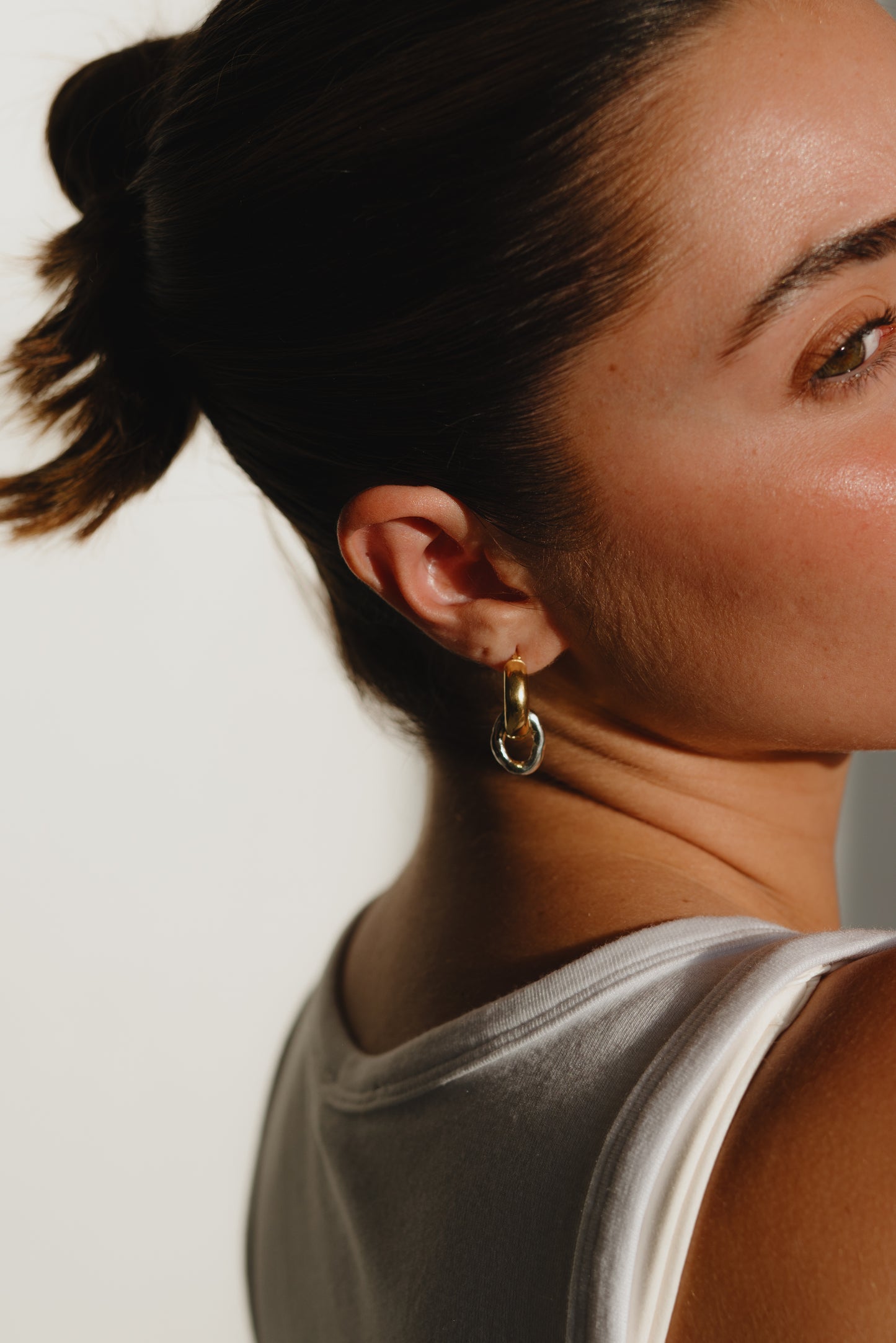 Bombai Gold Earrings - MIX SILVER