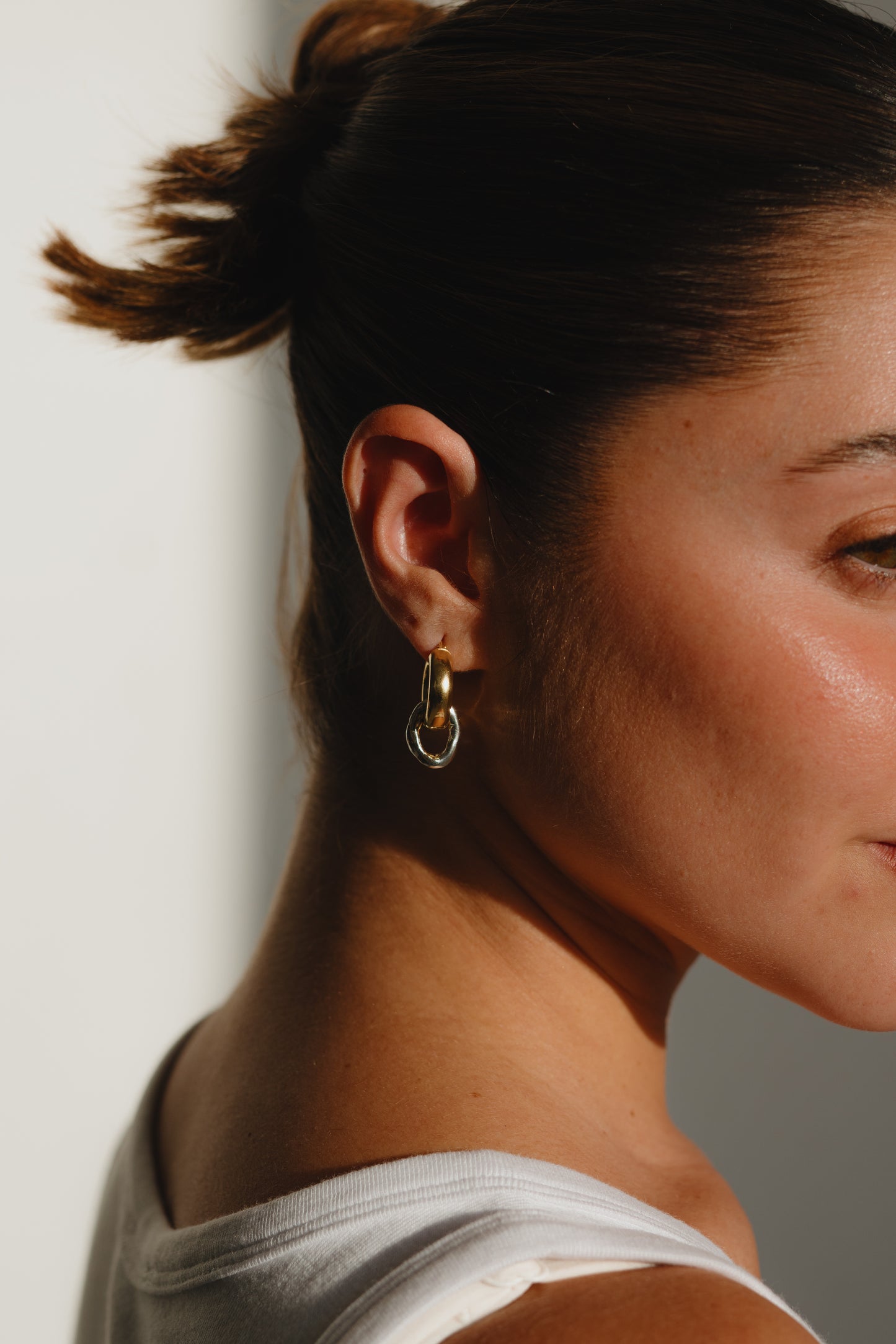 Bombai Gold Earrings - MIX SILVER