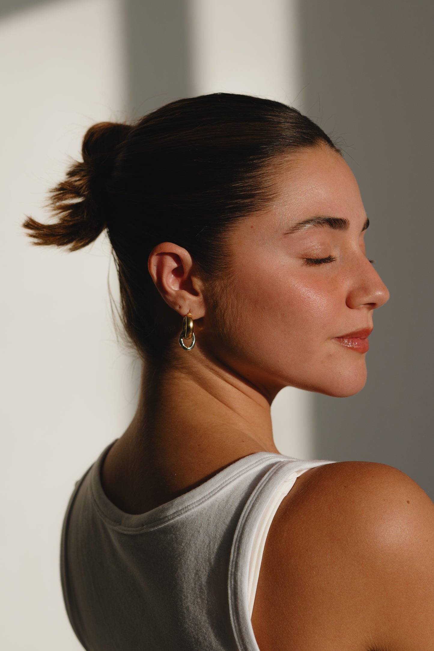 Bombai Gold Earrings - MIX SILVER
