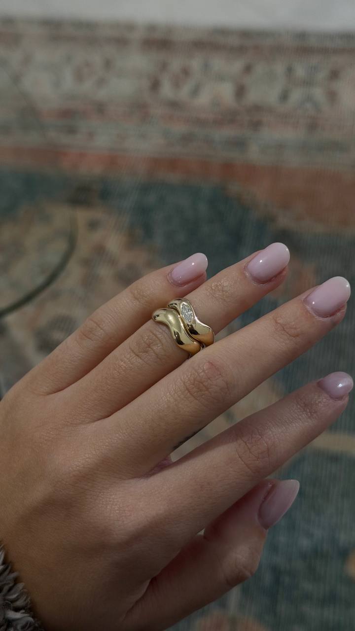 DOUBLE Vivian ring - 14K Gold