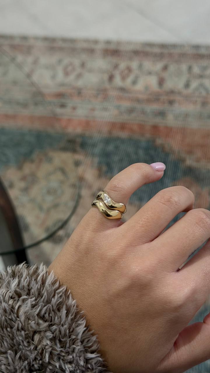 DOUBLE Vivian ring - 14K Gold